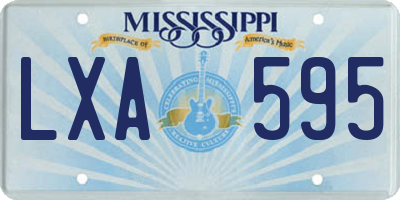 MS license plate LXA595