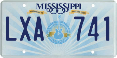 MS license plate LXA741