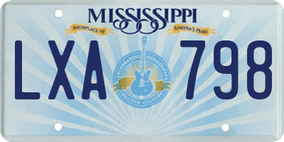 MS license plate LXA798