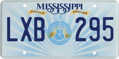 MS license plate LXB295