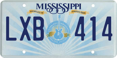MS license plate LXB414