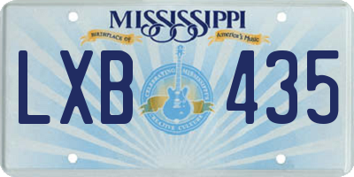MS license plate LXB435