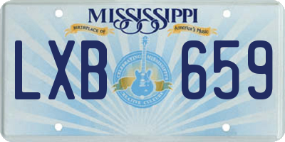 MS license plate LXB659