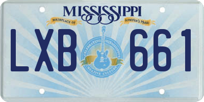 MS license plate LXB661