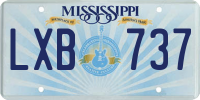 MS license plate LXB737