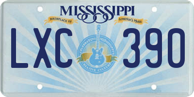MS license plate LXC390