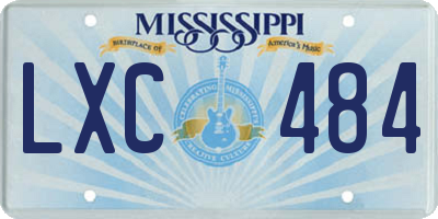 MS license plate LXC484