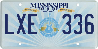 MS license plate LXE336