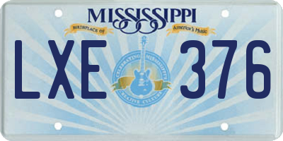 MS license plate LXE376