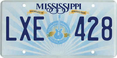 MS license plate LXE428