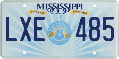 MS license plate LXE485