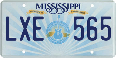 MS license plate LXE565