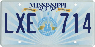 MS license plate LXE714