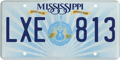 MS license plate LXE813