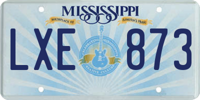 MS license plate LXE873