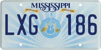MS license plate LXG186