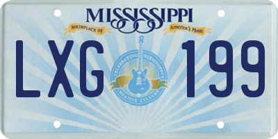 MS license plate LXG199