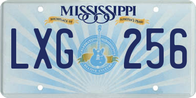 MS license plate LXG256