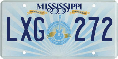 MS license plate LXG272