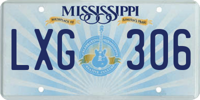 MS license plate LXG306