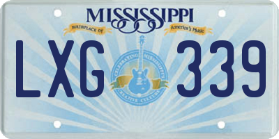 MS license plate LXG339