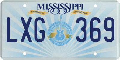 MS license plate LXG369