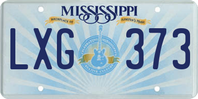 MS license plate LXG373