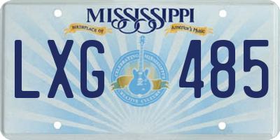 MS license plate LXG485