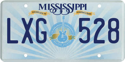 MS license plate LXG528