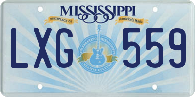 MS license plate LXG559