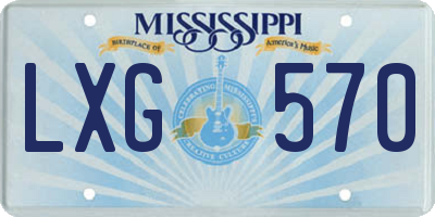 MS license plate LXG570