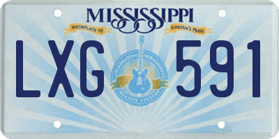 MS license plate LXG591