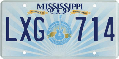 MS license plate LXG714