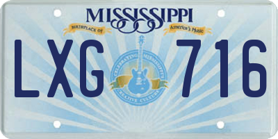 MS license plate LXG716