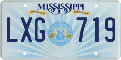 MS license plate LXG719