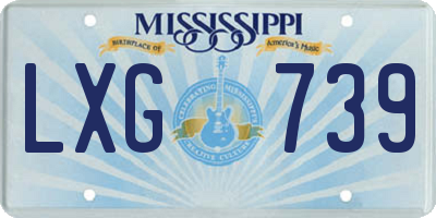 MS license plate LXG739