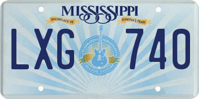 MS license plate LXG740