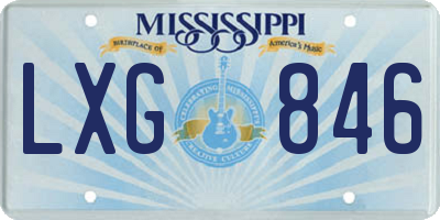 MS license plate LXG846