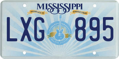 MS license plate LXG895