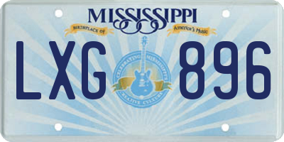 MS license plate LXG896