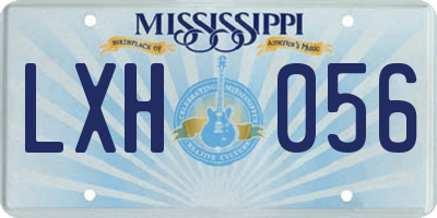 MS license plate LXH056