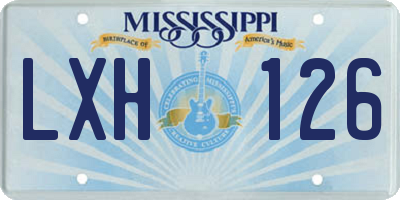 MS license plate LXH126
