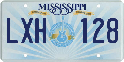 MS license plate LXH128