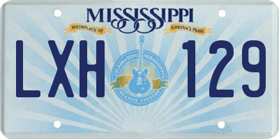 MS license plate LXH129