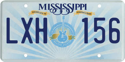 MS license plate LXH156