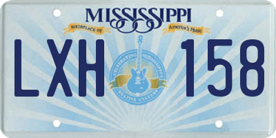 MS license plate LXH158