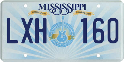 MS license plate LXH160