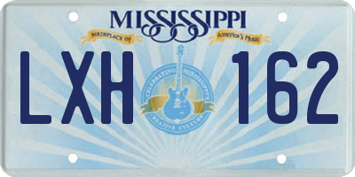 MS license plate LXH162