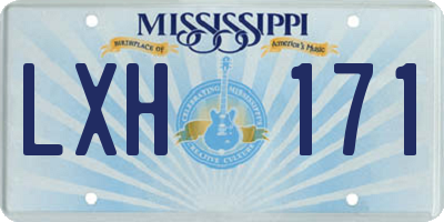MS license plate LXH171