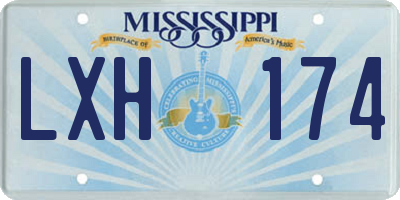 MS license plate LXH174